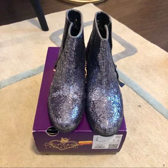 Glitter Ankle Boots - Purple - Picture 2 of 4